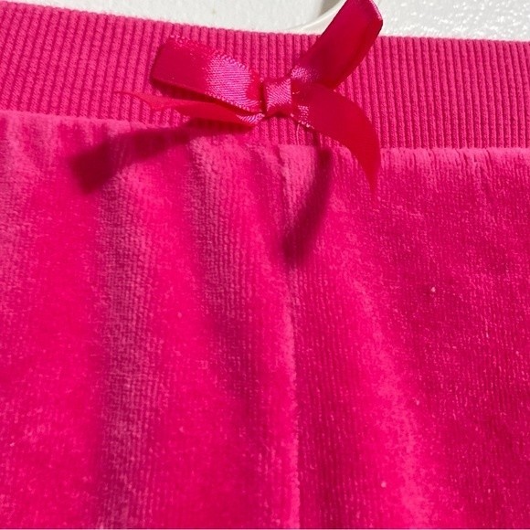 JUICY COUTURE Hot Pink Velvet Track Jogger Pants Toddler Girls 24 months - Picture 6 of 11